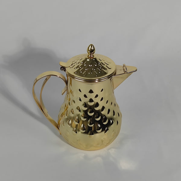 إبريق دلة قهوة كلاسيكي على شكل قطرة ماء على الطراز العربي، إبريق شاي من الفولاذ المقاوم للصدأ الفاخر، غلاية قهوة بفوهة سهلة الصب مع غطاء مفصلي ومقبض مريح، آمن للاستخدام في غسالة الأطباق، إبريق شاي آمن للاستخدام في المكتب والمنزل، سعة 1/1.5/2 لتر