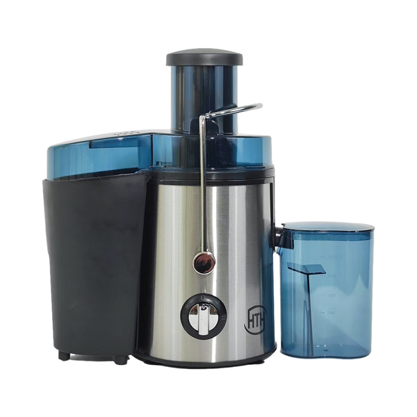 Household Electric Juicer with 3 Speed Modes 1200mL Large Capacity Pulp Container Anti Drip Design Wide Chute Fruit and Vegetables Juice Extractor with Stainless Steel Body and Mesh Strainer